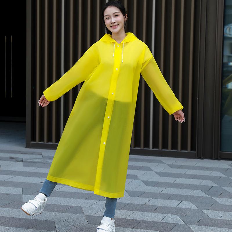 EVA matte adult non-disposable raincoat thickened long light portable unisex logo