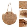 Women Boho Woven Handbag Summer Beach Tote Straw Bag Round Rattan Shoulder Bag