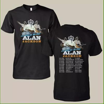 Alan Jackson Last Call One More For The Road Tour 2024-2025 T-shirt Unisex T-Shirt