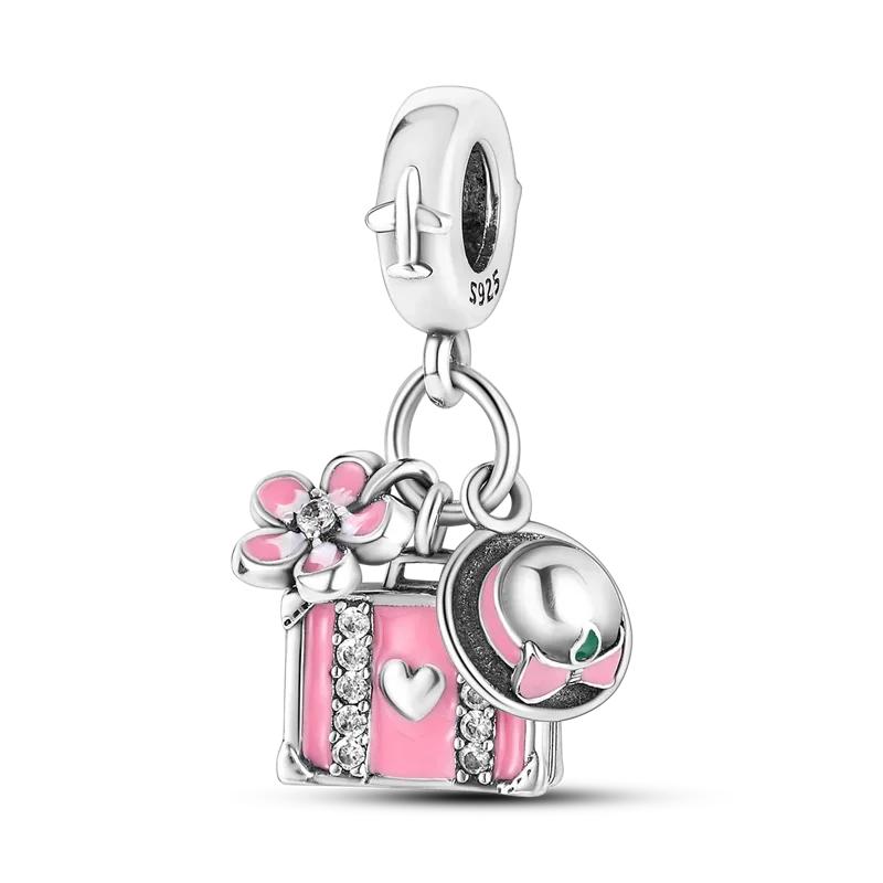 Copper Camera Iron Tower Aircraft Travel Charms Beads Fit Original Bracelets Diy Anniversary Jewelry Women
