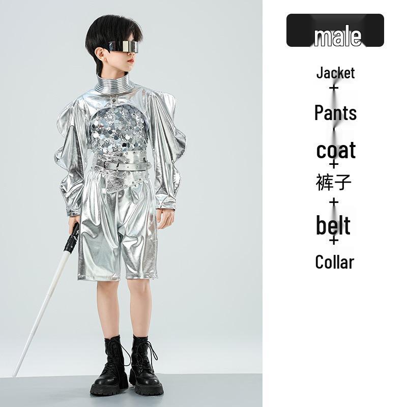 Kids' Cheerleading & Hip Hop Dance Sequin Costumes: Trendy Drummer-Inspired Outfits for Boys & Girls