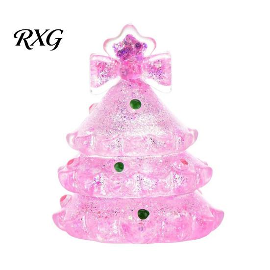 Hand Fidget Sensory Toy Christmas Tree Stress Ball, Soft TPR Squeeze for Relief, Glow Balls Office in Dark Toy, Holiday Gift Adults Kids Palm