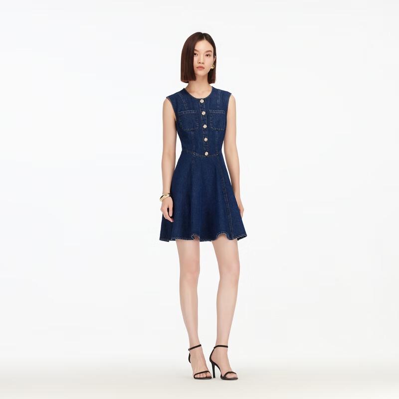 VEROMODA Sleeveless Retro Denim Mini Dress