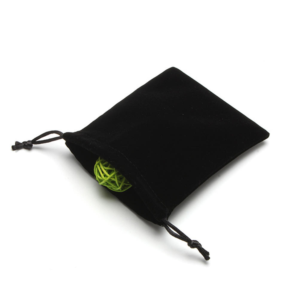 25PCS Jewelry Storage Bags Velvet Drawstring Pouch for Wedding Party Gift 7x9cm Black
