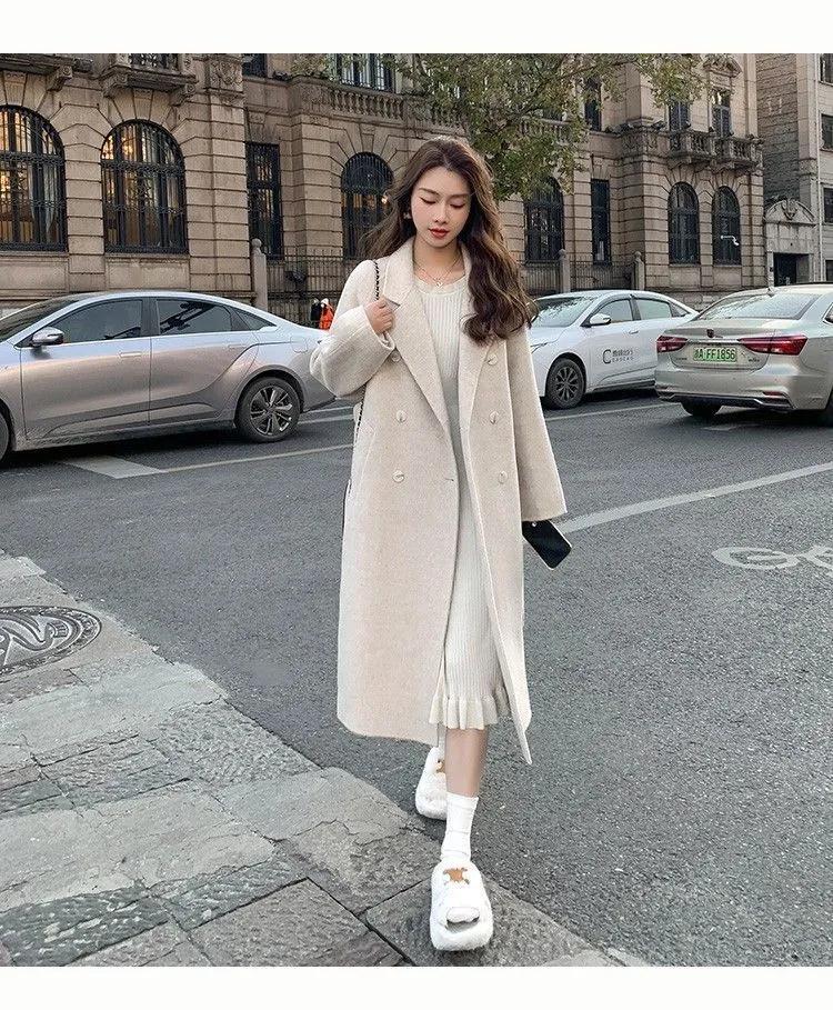 Women's Mid,length Fashionable Wool Coat