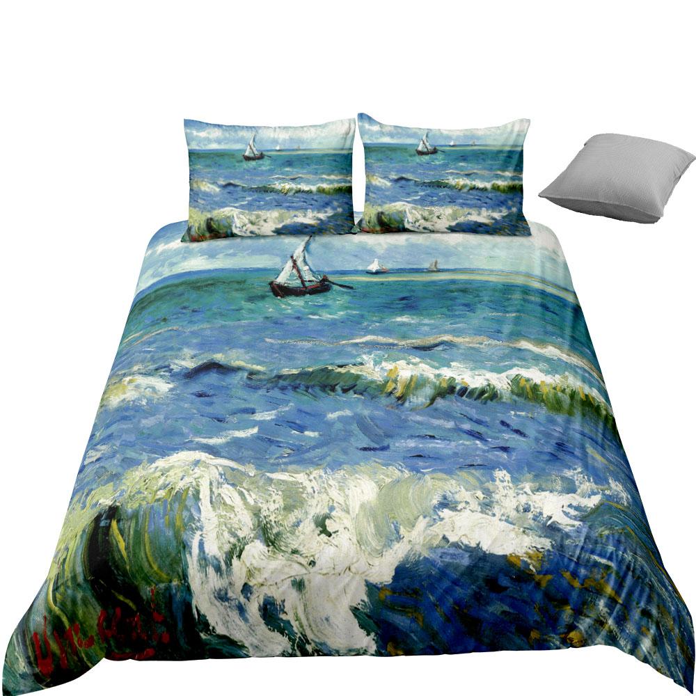 

Plants Off The Coast Duvet Cover Set Double King Full Queen Size Bed Linen Set (135x200cm)