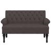 Gepolsterte Bank mit Rückenlehne Dunkelbraun 120 x 62 x 75,5 cm Stoff