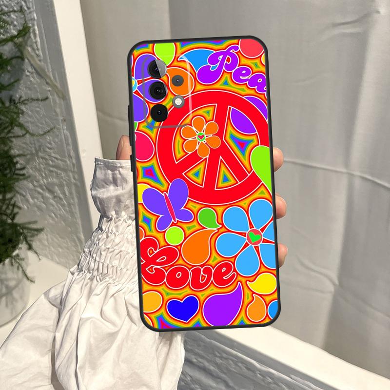 Custodia Hippy Hippie Arte Psichedelica Pace Per Samsung Galaxy A56 A36 A16 A06 A54 A34 A14 A13 A53 A12 A22 A32 A52 A35 A15 A55 A17