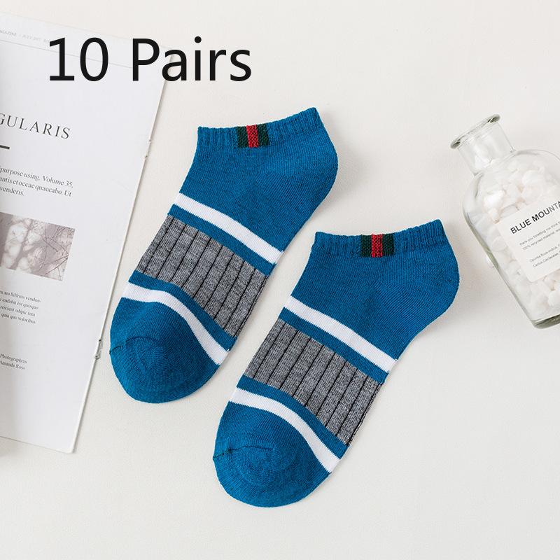 

10 пар мужских весенне-осенних цветных полосатых носков из ткани «параллельные брусья», впитывающих пот и дышащих 10 Pairs