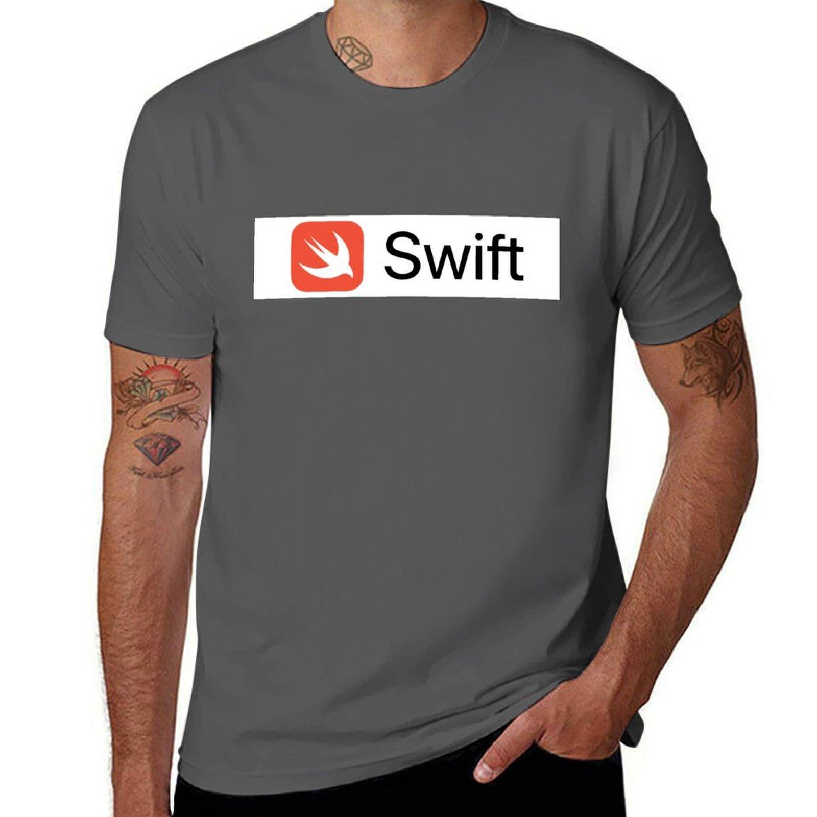 

Swift Programming Language T-Shirt t shirts cotton 100% man t shirts graphic T-Shirt 4XL