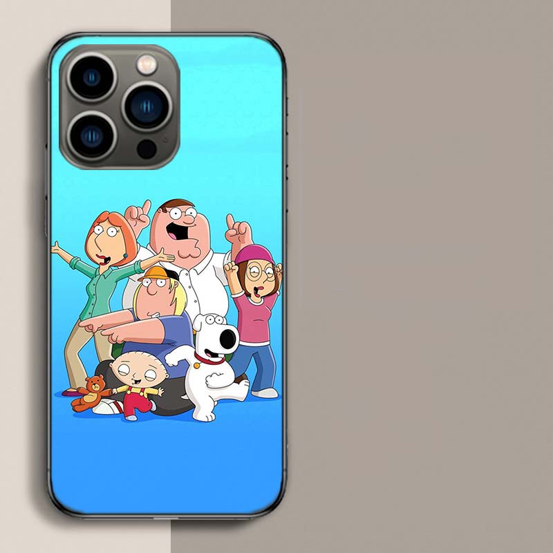 F-Family Funny Guy Phone Case For Iphone 17 Air 15 Pro 14 Plus 16 Pro Max 17E 16E 12 13 Mini 11 Cover Cute Fundas