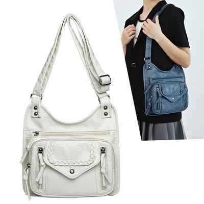Simple Women's Shoulder Bag, Fashionable Crossbody Bag, Soft Pu Leather Shoulder Bag, Solid Color Crossbody Bag Suitable for Travel and Shopping
