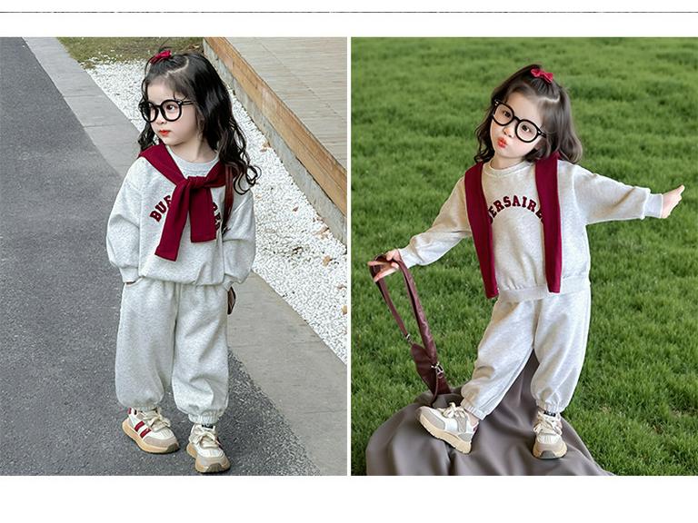 2025 Trendiges Mädchen-Cape Zweiteiler-Set - Sportliches Sweatshirt für Frühling & Herbst