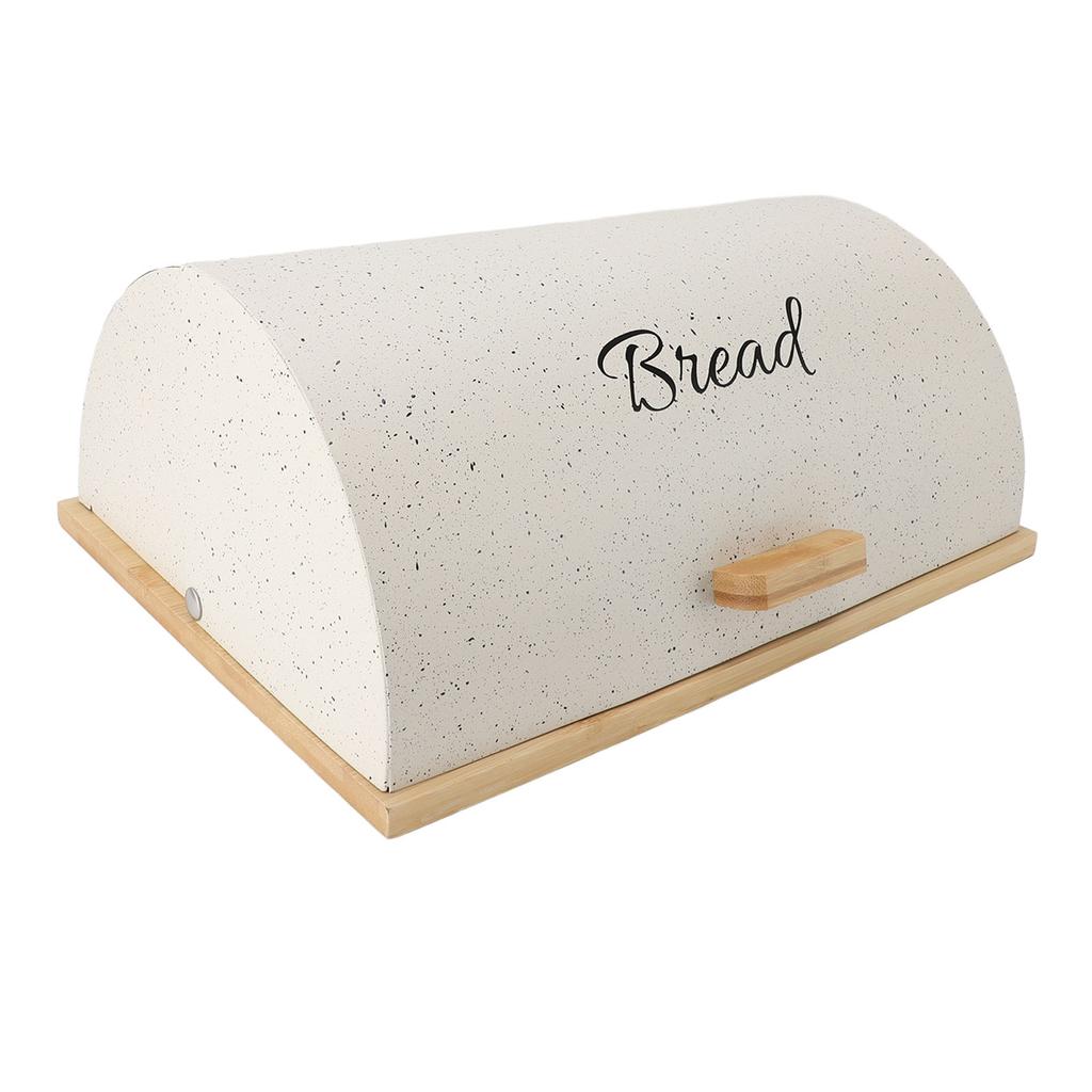 Brotdose Holz Eisen Rolldeckel Flachseitiger Brotaufbewahrungsbehälter mit 3 Stück Vorratsgläsern für