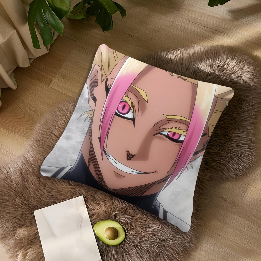 BLUE LOCK S-Shidou R-Ryuusei Kissenbezug Wohnzimmer Akzent Sofa Rückenstütze Quadratisch Lounge Erholsames Nickerchen Begleiter Kissenbezug