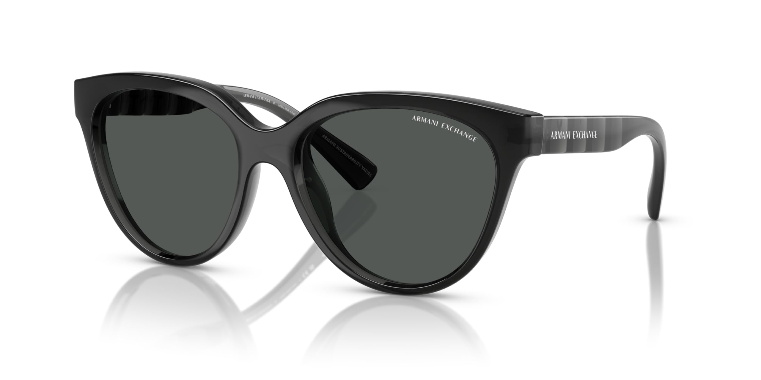 

Солнцезащитные очки 0AX4148SU БЛЕСТЯЩИЙ ПРОЗРАЧНЫЙ СЕРЫЙ 56 [Armani Exchange]
