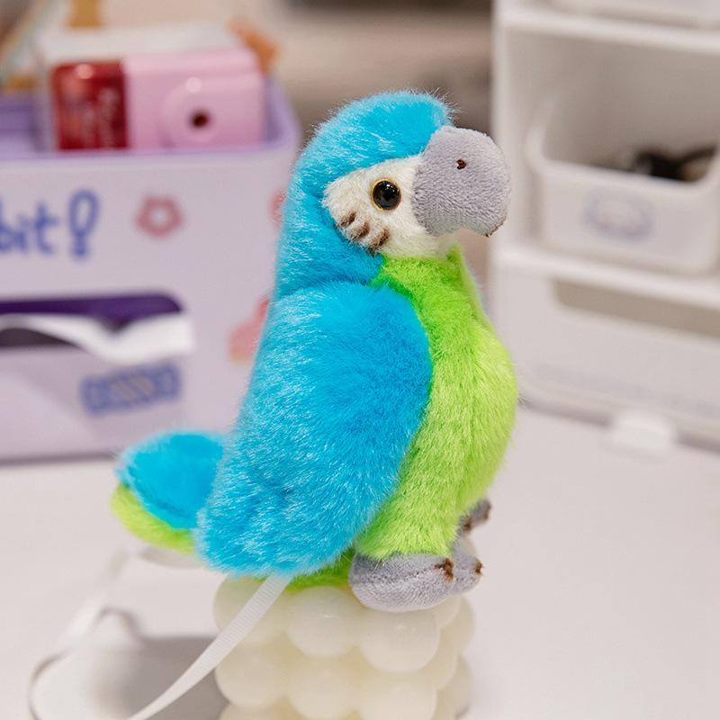 Standing Shoulder Parrot Doll Plush Toy Animal Cartoon Shoulder Magnet Magnetic Shoulder Decoration Doll Gift
