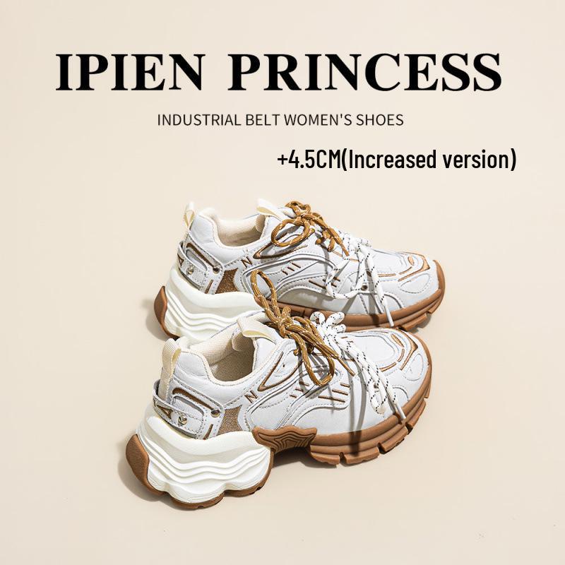 2025 Women's Summer Slimming Retro Dad Sneakers: Breathable, Thick Sole, Height-Boosting Casual Shoes