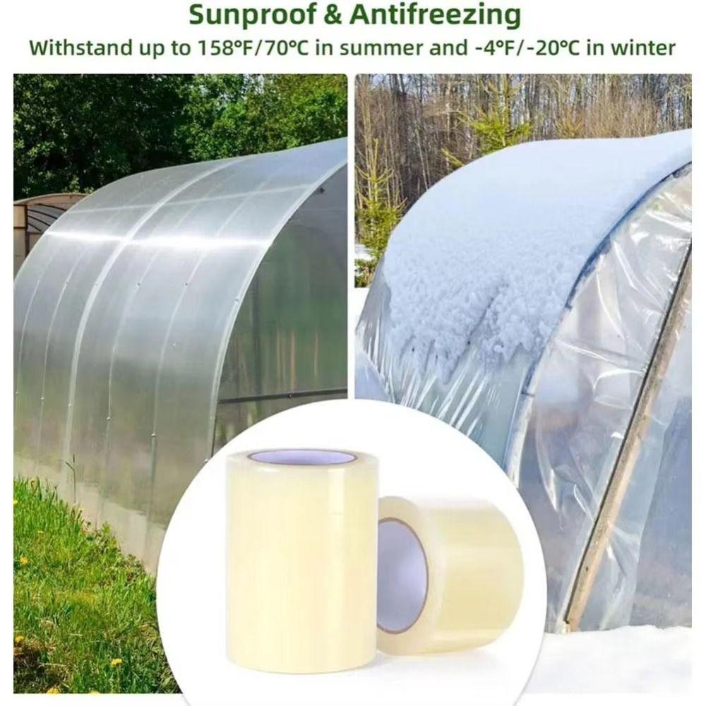 Strong Adhesion Greenhouse Repair Patch Transparent Greenhouse Cover New Plastic Sheeting Tape