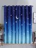Gradual Change Landscape Chinese Curtains Sunshade Bedroom Curtains 3D Digital Printing Blackout Curtains