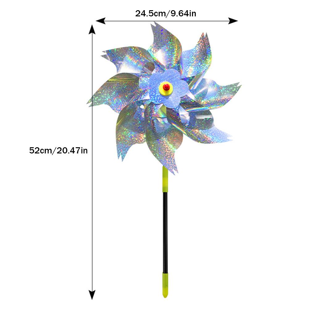 Bird-Scaring Wind Spinner Decoration Bird Deterrent Device Easy Installation Windmill for Outdoor Garden Lawn Yard Decoration