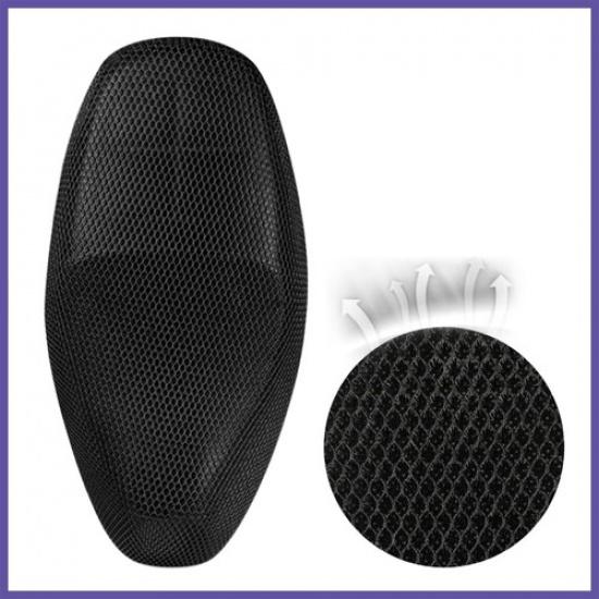 XL Black Motor Scooter Net Cover Breathable Cushion