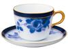 [Okura Porcelain Washi Paper Wrapping] 100th Anniversary Blue Rose Morning Cup & Saucer 26_8011R