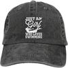 Adjustable Cotton Baseball Cap With Embroidered Swim Like A Girl Quote Unisex Low Profile Dad Hat