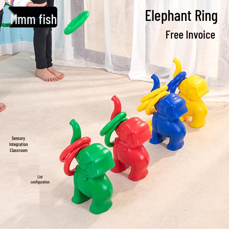 

Elephant Ring Toss Stall - Children s Outdoor Sensory Game