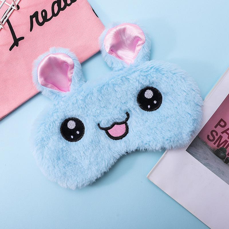 Cartoon Unicorn Sleep Mask Soft Plush Funny Animal Eye Masks Eyeshade Sleeping Mask for Girls and Adults Travel Eye Cover