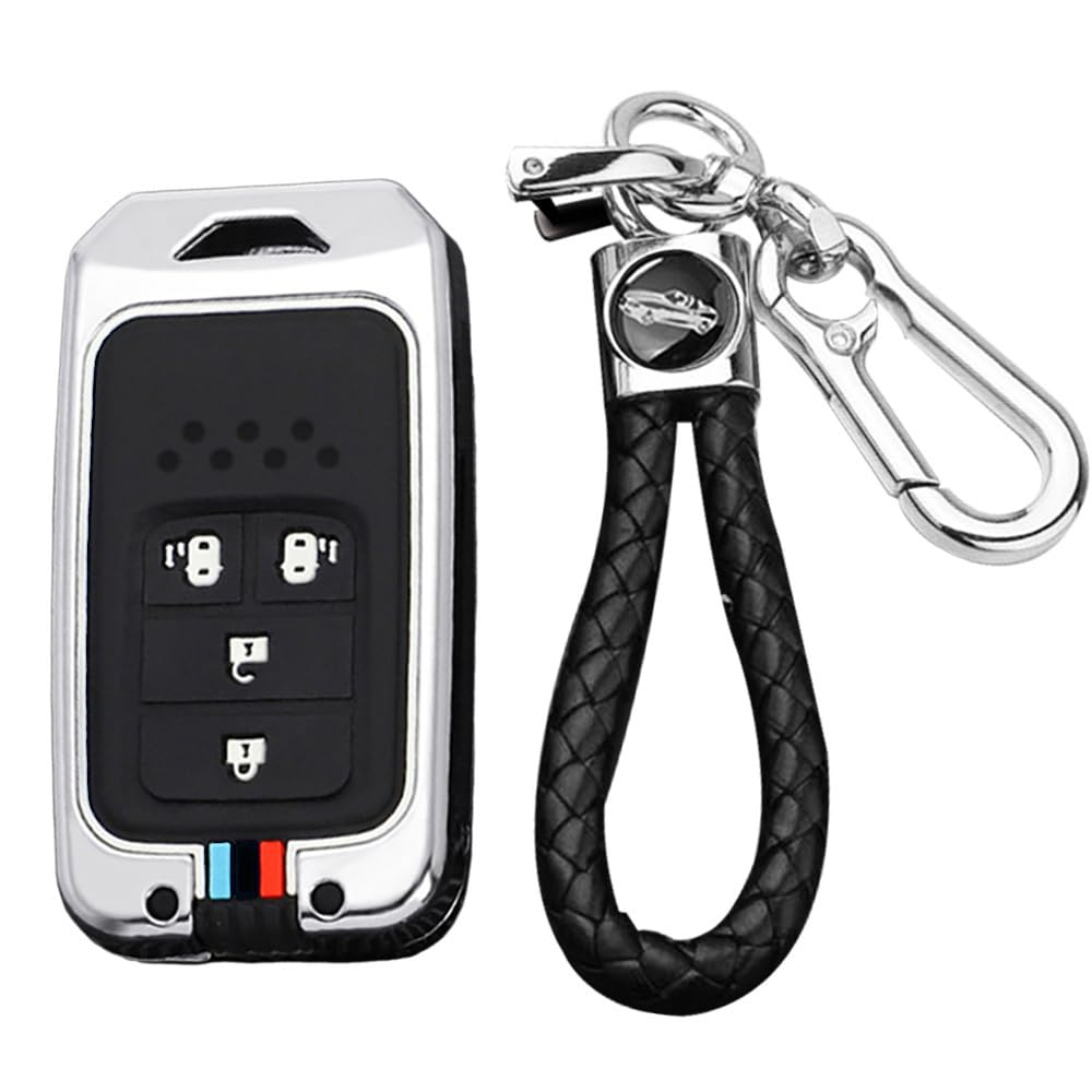 [TECART] Honda Key Case, Silicone, 4 Buttons, Keyless, For Both Sides, Fride, S660, Odyssey,