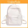 College Girls Solid Color Backpack With Cotton Linen Material And Breathable Design For Daily School Use