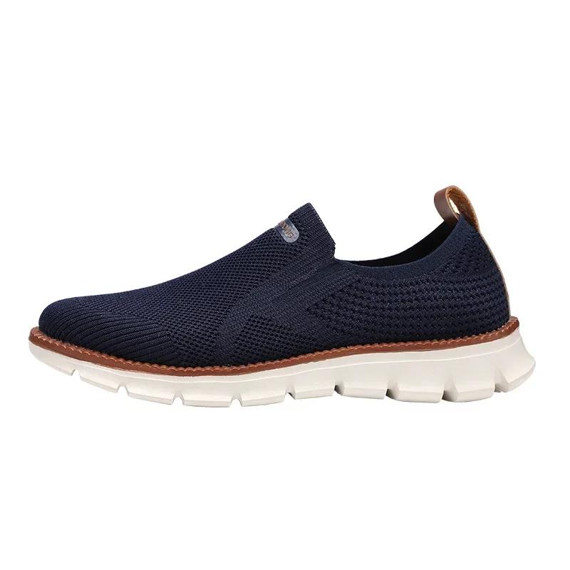 Fashionable Lightweight Leather Casual Shoes All Seasons Durable Walk Resistant Work Antiskid Comfortable Flat Shoes For Men