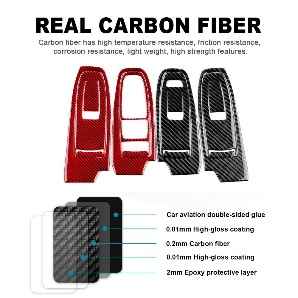 Real Carbon Fiber Sticker For Subaru WRX/ WRX STI 2025 2025 2025 Car Door Window Switch Button Panel Interior Trim Accessories