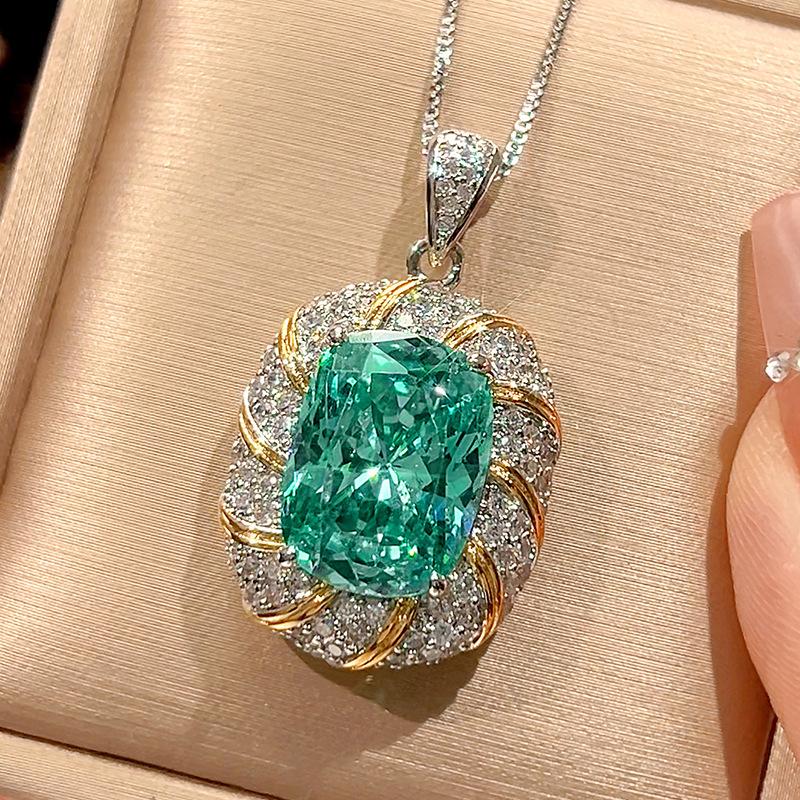 Jewelry Copper Bottom Gold-Plated Simulation Bird'S Nest Chepala Green Temperament Suit Female 12 * 16