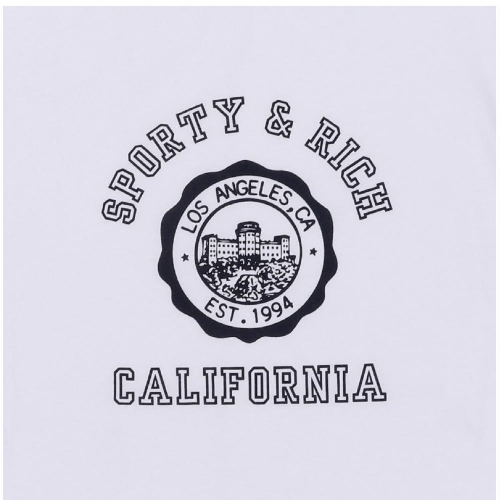 Sporty Rich Ringer Tee White California Emblem To073606205wh01