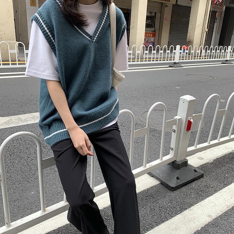 Y2K Style Women's Knitted Sweater Vest New Oversized