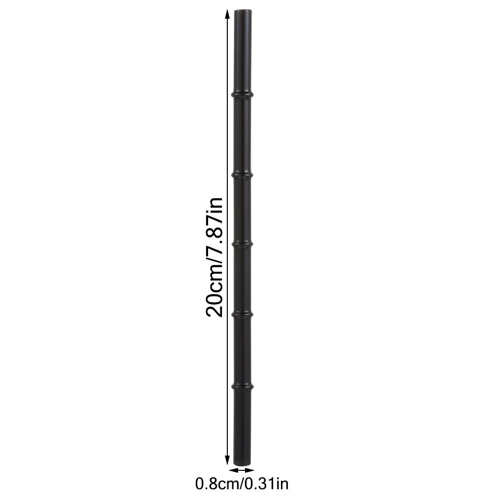 Juice Milk Drinking Glass Straw Washable Reusable Drinking Straw Bamboo Pattern High-temperature Juice Drink Blender Stick
