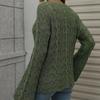 IHUASU Damen Herbst und Winter Strickpullover Einfarbig Häkeln Aushöhlen Pullover O-Ausschnitt Lockerer Pullover
