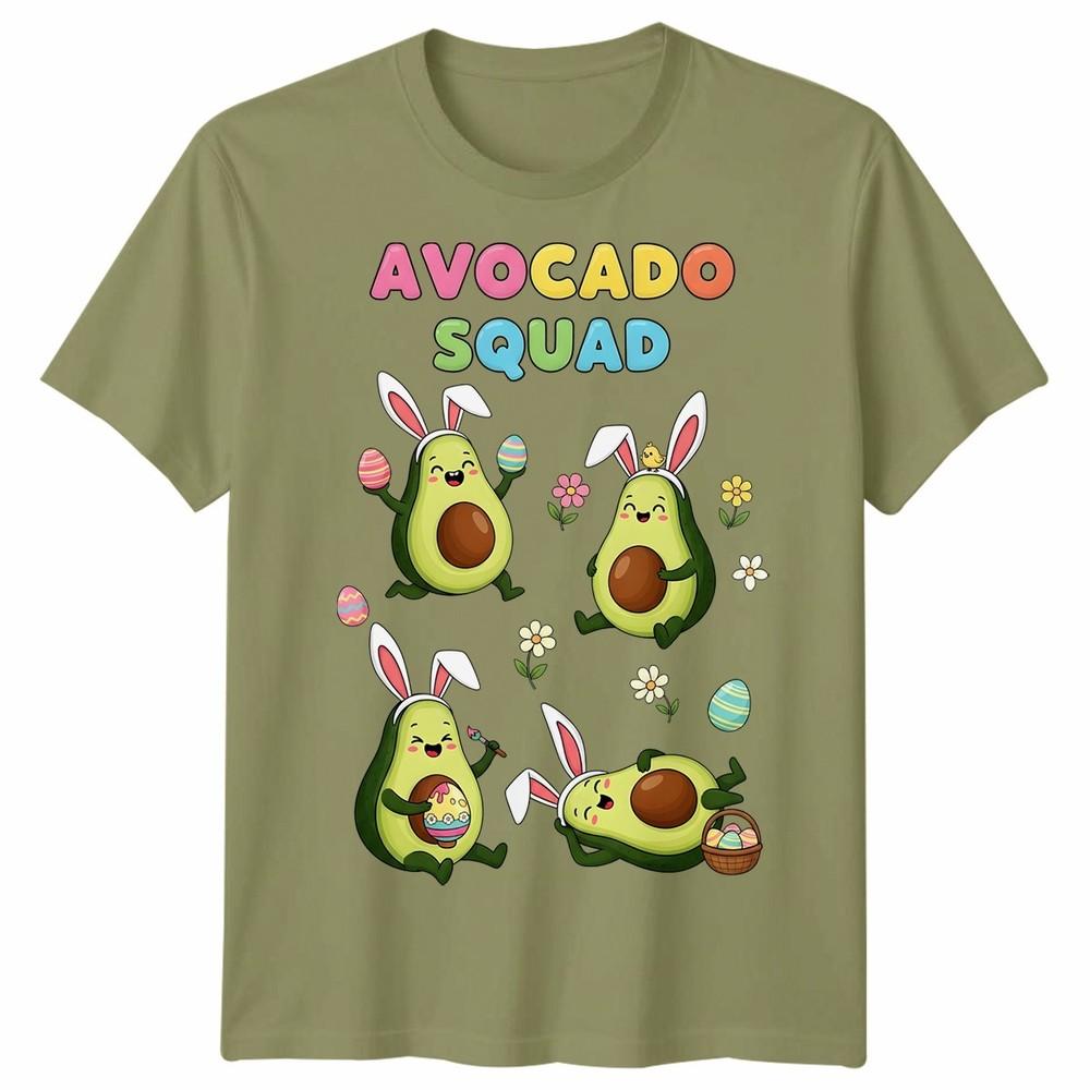 Funny Avocado Squad Easter Bunny Hunting Chocolate Eggs Unisex Tshirt Gift