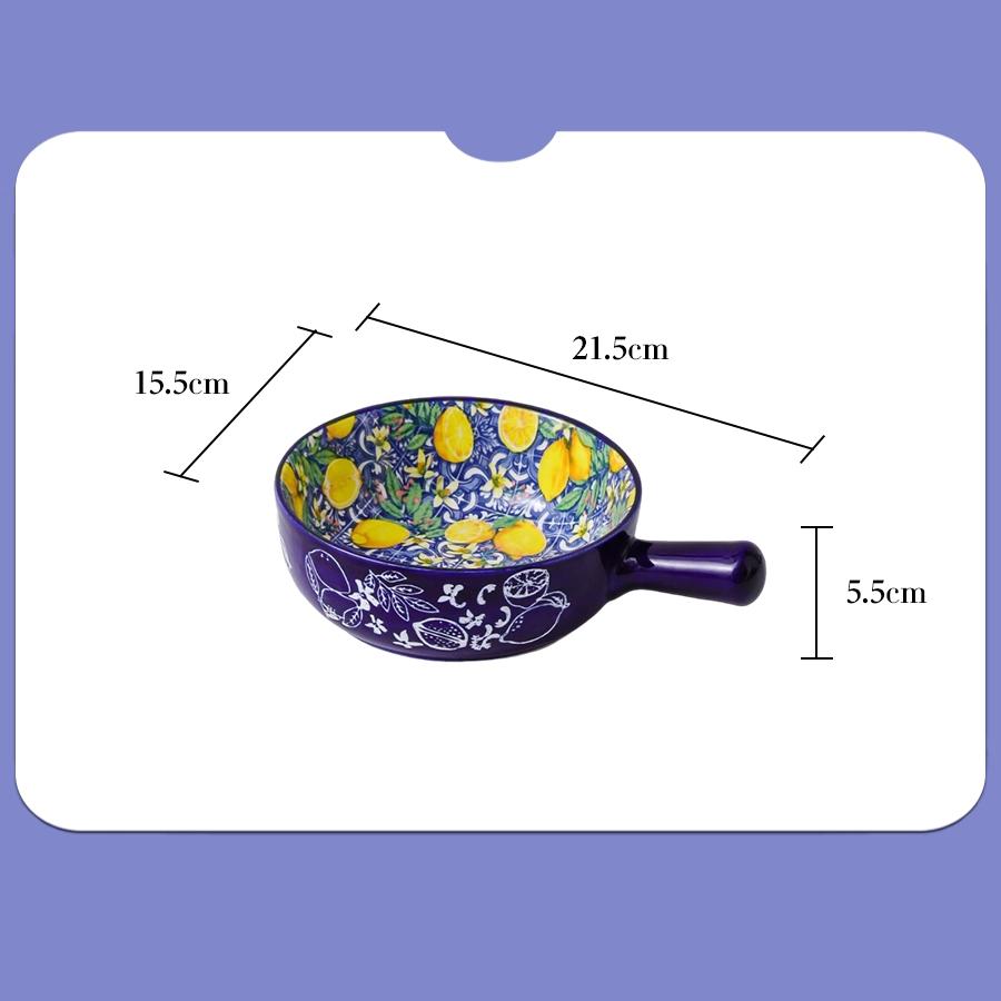 1PC Ceramic Tableware Bohemian Style Retro Home Tableware Creative Dim Sum Plate Fruit Plate Household Goods