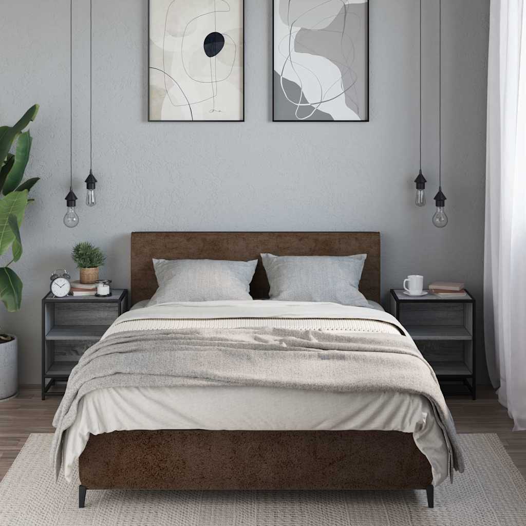 Vidaxl Szafki Nocne, 2 Szt., Szary Dąb Sonoma, 40X31X50 Cm