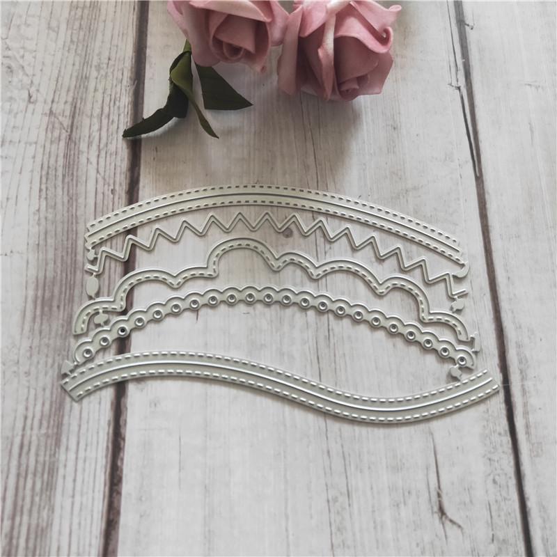 Wave border Metal Cutting Dies Stencils Die Cut for DIY Scrapbooking Album Paper Card Embossing