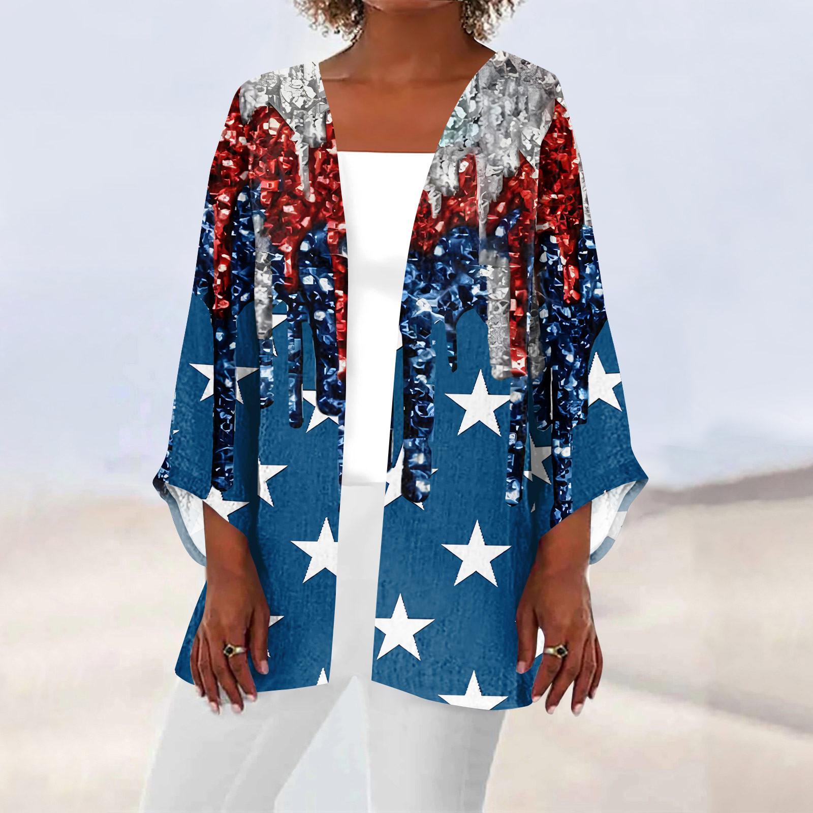 

Женская повседневная модная легкая куртка средней длины с принтом, кардиган XL