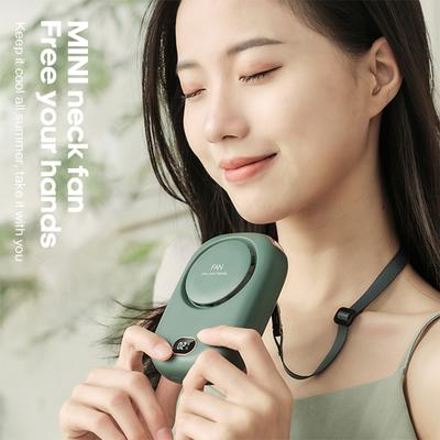 Nový přenosný líný závěsný ventilátor na krk Mini chladicí ventilátory Bezlopatkový USB dobíjecí sportovní chladicí ventilátor pro venkovní sportovní cestování