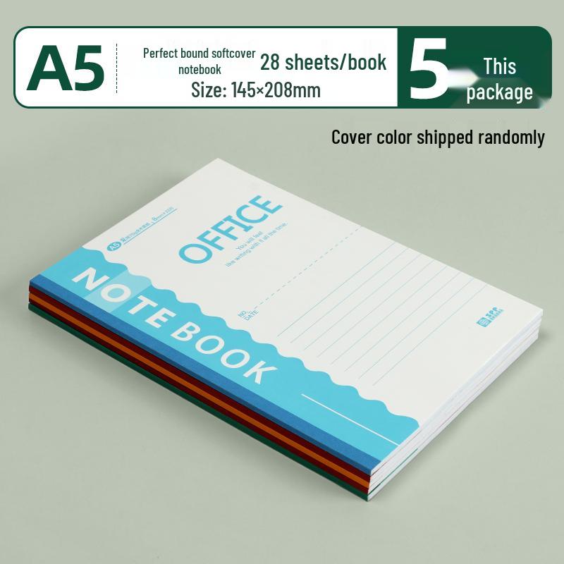 

A5 Kraft Paper Softcover Lined Notebook for Business & Students