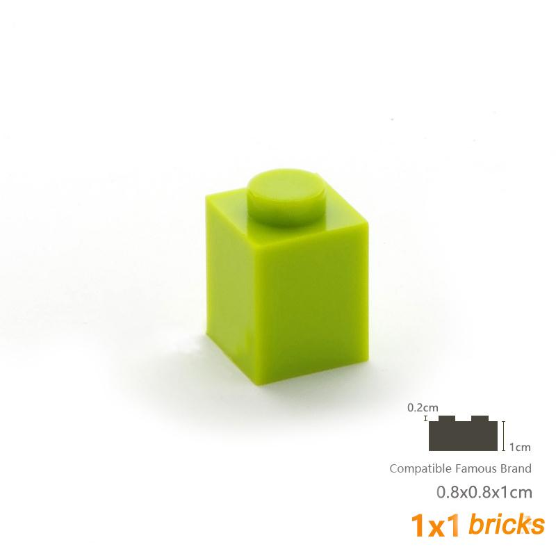 800pcs 1x1 Dots Bulk Building Blocks Thick Figures Bricks Educational Size Compatible With 3005 Plastic Toys for Children