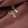 Fashionable Gold-Plated S925 Sterling Silver Kitten Drop Earrings for Women