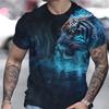 T-shirt 3D Animal Men's Shirt Summer Short Sleeved Men's Pullover Shirt Plus Size T-shirt Casual Top Men's Clothing