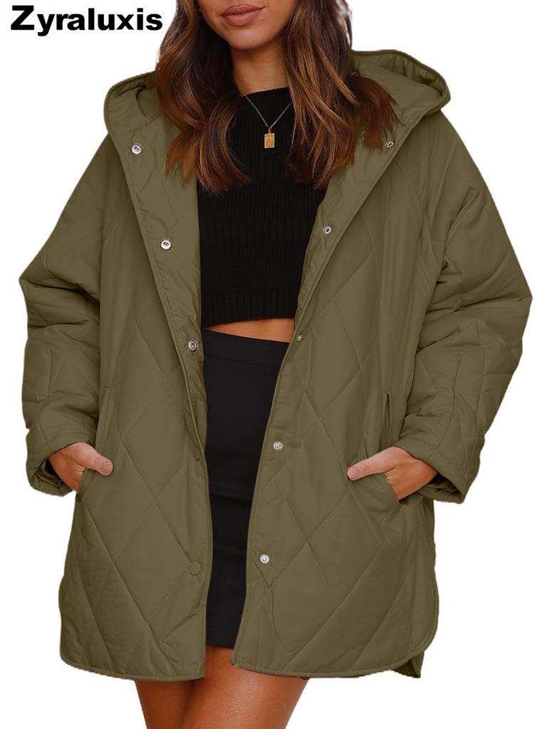 Casaco de Inverno Feminino Ins Casual Acolchoado Com Capuz Leve para Mulheres